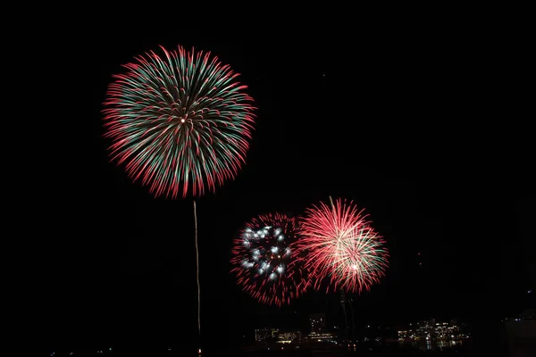 Atami Spa Tűzijáték Fesztivál Japánban — Stock Fotó