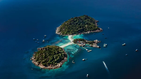 Imagen Drone Con Islas Agua Azul —  Fotos de Stock