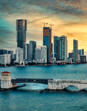 Miami gökdelenlerinin güzel manzarası