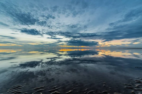 Coucher Soleil Walney Island Côte Cumbrienne — Photo