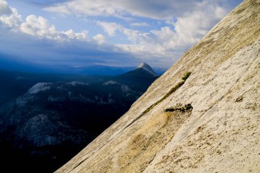 Yosemite Ulusal Parkı 'nda Half Dome' un Granit yamacı