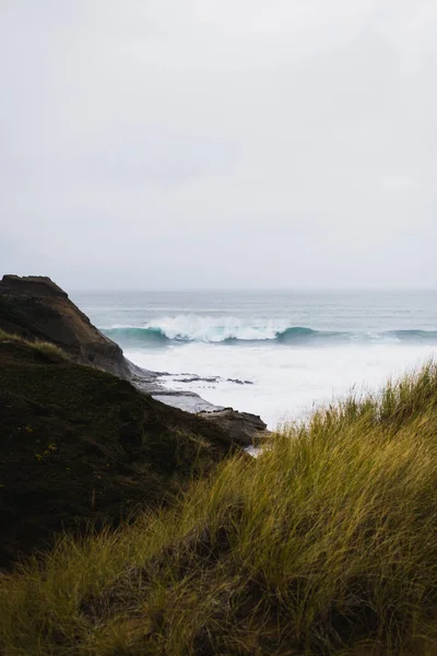 Havsvågor Kustnära Oregon Hårt Väder — Stockfoto