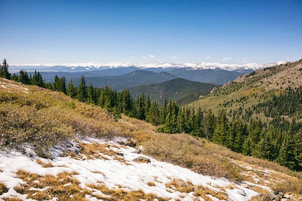 Picos Nevados Nas Montanhas Rochosas Colorado Eua — Fotografia de Stock