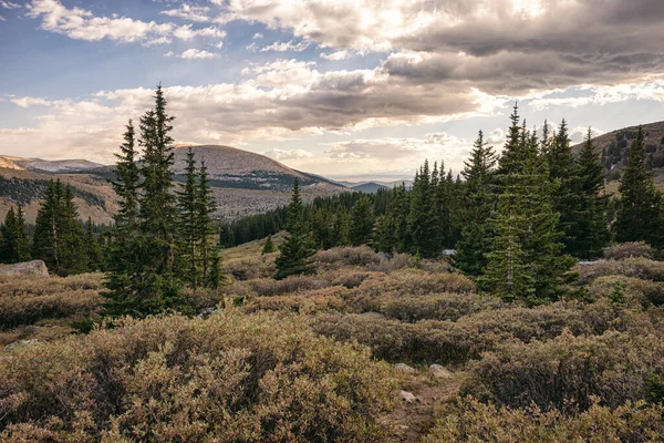 Wieczorny Krajobraz Górach Skalistych Kolorado Usa — Zdjęcie stockowe