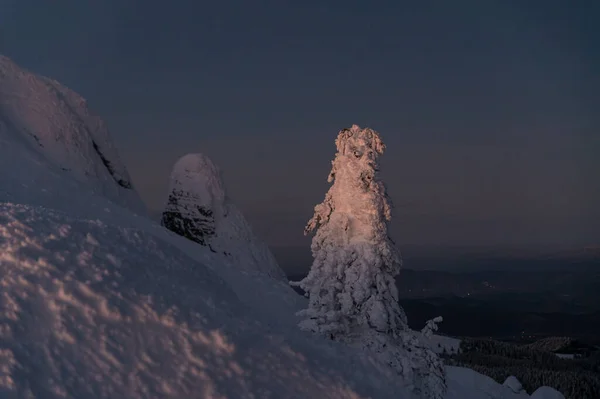 Cinematic Frozen Landskap Vintern — Stockfoto
