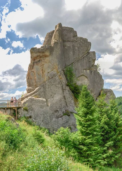 Tustan Ukraine 2021 Old Russian Cliff Side Defensive Complex Tustan — Stock Photo, Image