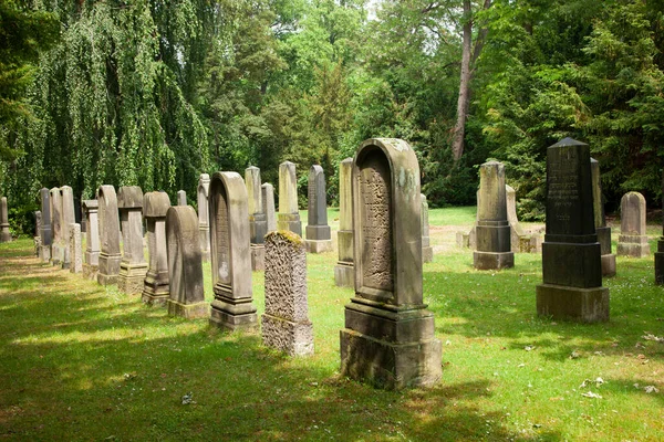 Gravstenar Judisk Kyrkogård Solig Dag Tyskland — Stockfoto