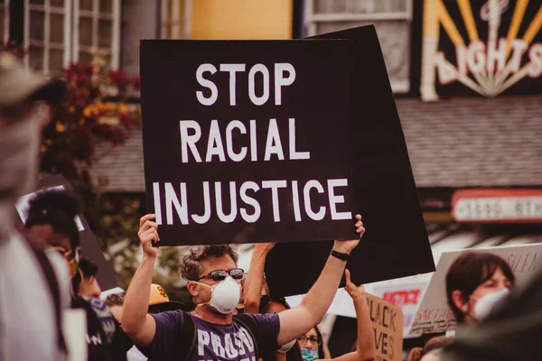 Gente Caminando Una Marcha Black Lives Matter — Foto de Stock