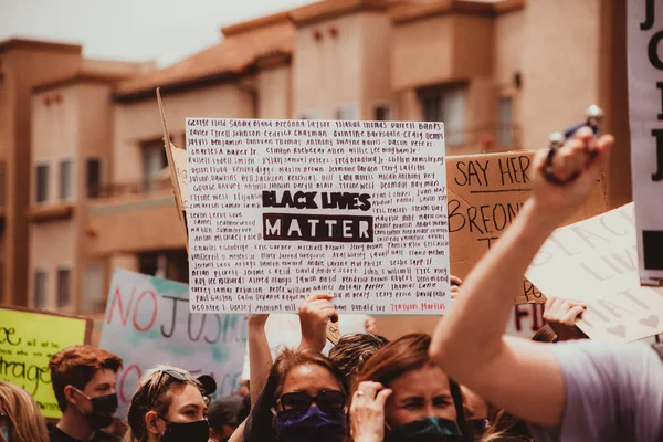 People Walking Black Lives Matter March — Stock Photo, Image