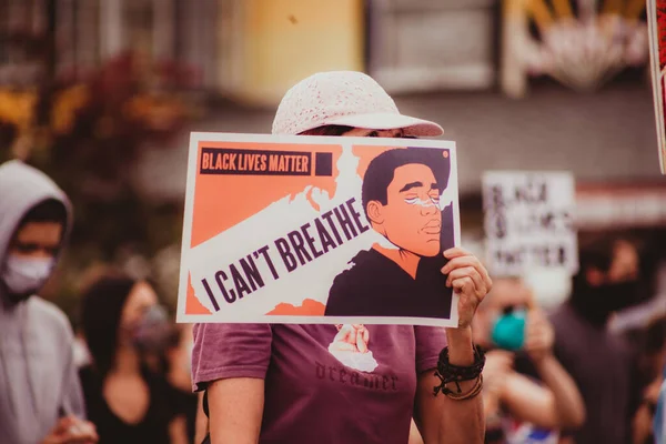 Les Gens Marchent Une Marche Black Lives Matter — Photo