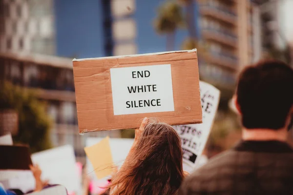 Les Gens Marchent Une Marche Black Lives Matter — Photo