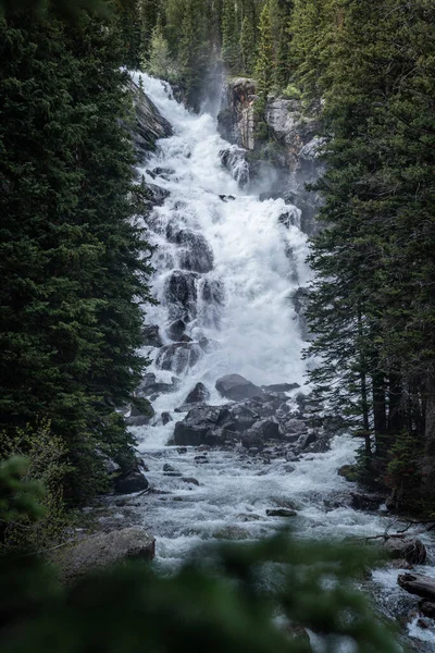 Hidden Falls Grand Teton National Park — Fotografia de Stock