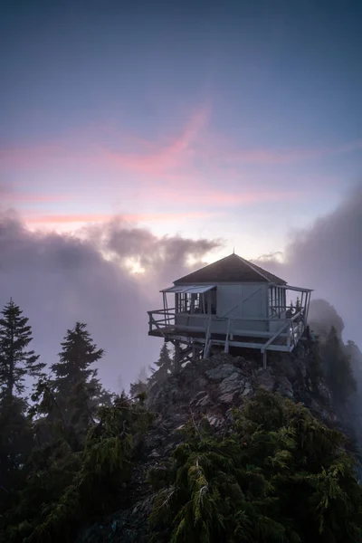 Puesta Sol Parque Butte Mirador Fuego Las Cascadas —  Fotos de Stock