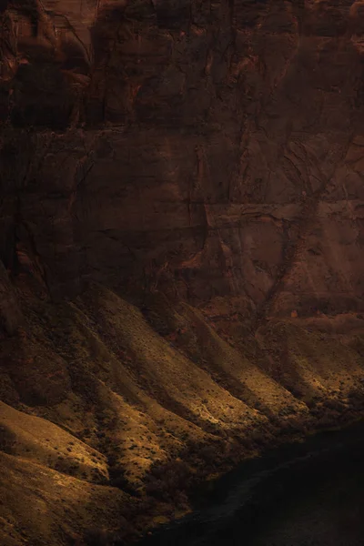 Подкова Изгиба Аризоне Красноватый Пейзаж Большого Каньона — стоковое фото