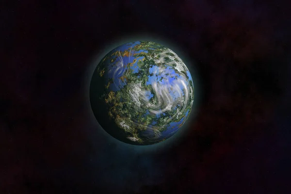 エイリアン惑星のような超現実的な地球 — ストック写真