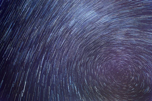 Trilhas Estrelas Ângulo Largo Torno Polaris — Fotografia de Stock