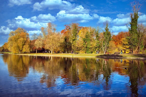 View Ornamental Lake Verulanium Park Albans — Stock Photo, Image