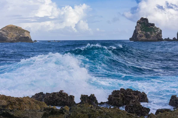Pointe Des Chateaux Grande Terre Guadeloupe Karayip Denizi — Stok fotoğraf