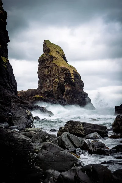 Dramatic Coastline Waves Crashing Rocks — Stock Photo, Image