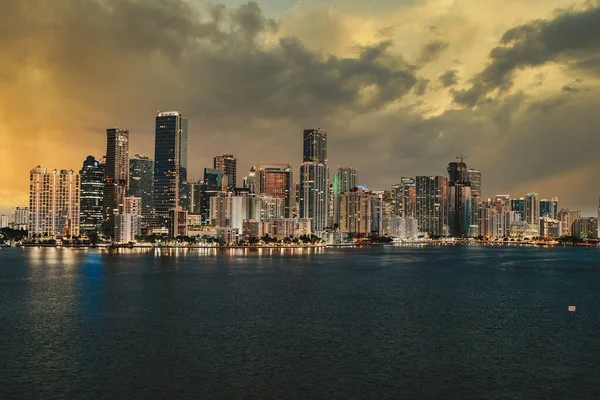 Skyline Miami Edificios Marinos Urbanos Rascacielos —  Fotos de Stock