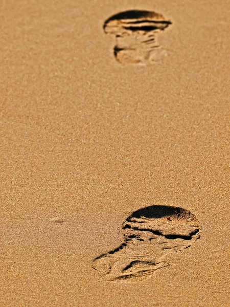 Fußabdruck Sand Einem Tropischen Strand — Stockfoto