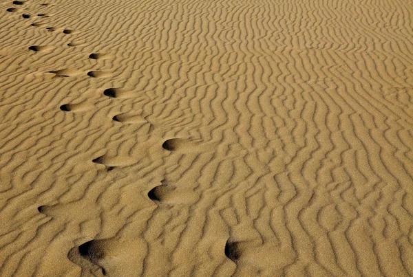 Imagem Abstrata Mostrando Trilha Passos Dunas Areia Deserto — Fotografia de Stock