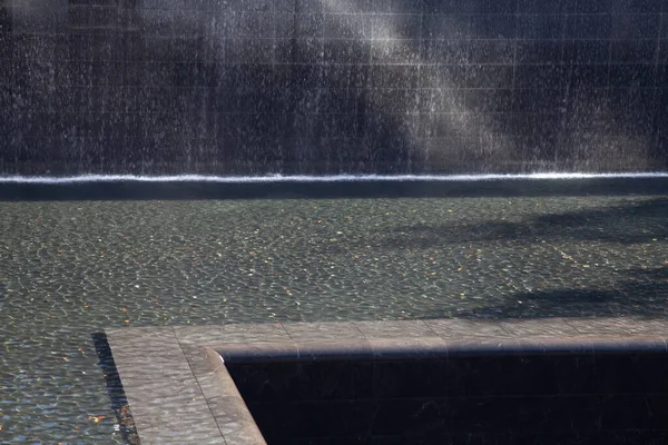 Agua Vacío Día Soleado North Pool Memorial Nueva York —  Fotos de Stock