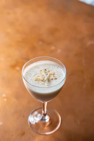 Prepared Coconut Rum Cocktail Glass — Stock Photo, Image