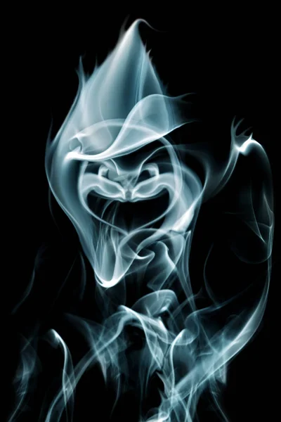 Image Abstraite Des Traînées Fumée Gelées Avec Flash Hors Appareil — Photo