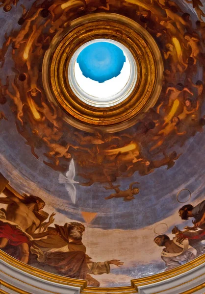 Interior Dome Cathedral Paul Mdina Malta — Stock Photo, Image