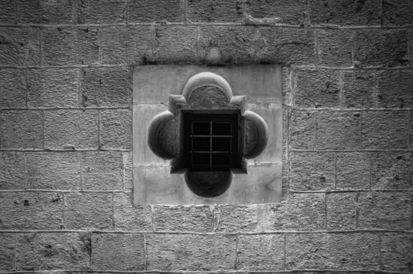 Uma Pequena Janela Medieval Mdina — Fotografia de Stock