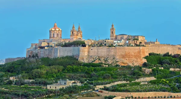 Medieval City Mdina Malta Dusk — Stock Photo, Image