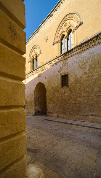 Norman Gothic Ramen Mdina Malta — Stockfoto
