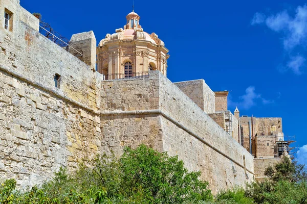 Mdina Csendes Középkori Városa Máltán — Stock Fotó