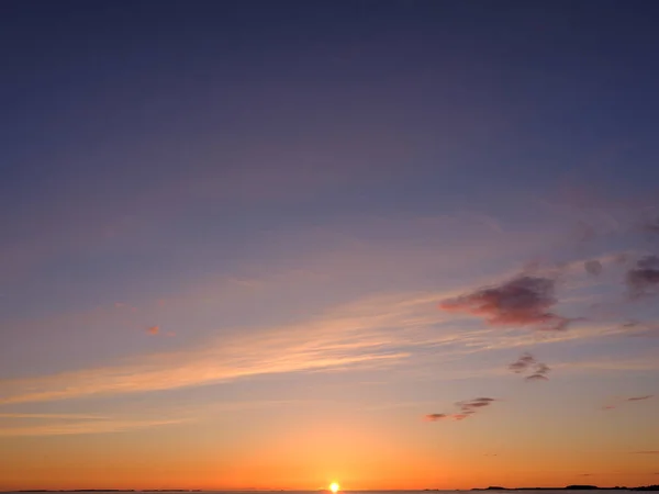 Vista Ângulo Baixo Céu Pôr Sol — Fotografia de Stock