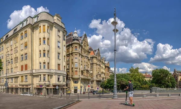 Будапешт Венгрия 2021 Улицы Старого Города Пешт Будапеште Солнечный Летний — стоковое фото