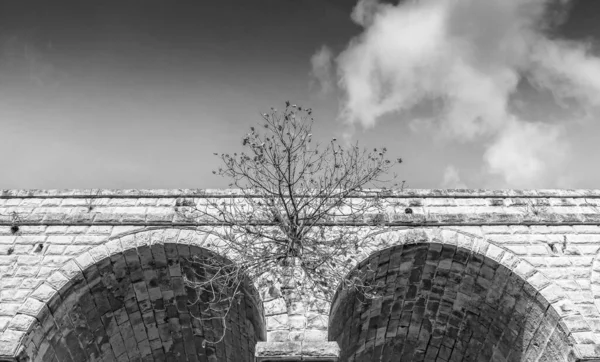 Γέφυρα Του Madliena Στη Μάλτα Όπως Φαίνεται Από Την Παρακάτω — Φωτογραφία Αρχείου