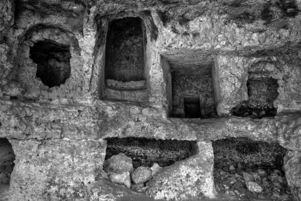 Malta Roma Döneminden Kalma Taş Kesilmiş Mezarların Yer Aldığı Pön — Stok fotoğraf