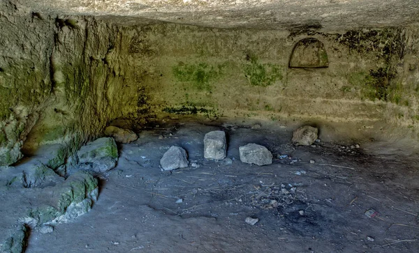 Punic Necropolis Maltě Obsahující Kamenné Hrobky Římského Období — Stock fotografie