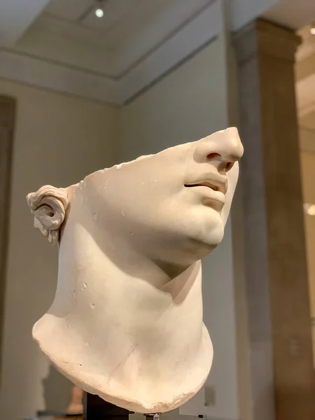 Fragmentary Colossal Head Youth Met Museum Nyc — Stock Photo, Image