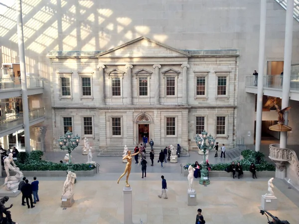 High Angle View American Wing Met Museum Afternoon — Stock Photo, Image