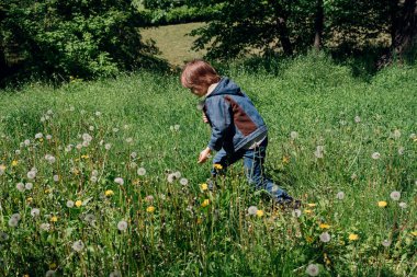 Çocuk parkta eğleniyor.