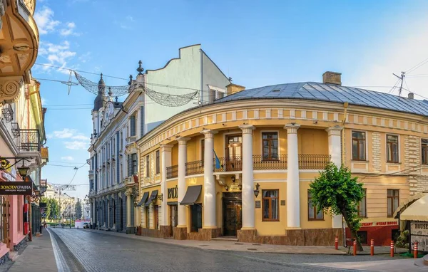 Chernivtsi Ucrania 2021 Calle Principal Del Casco Antiguo Chernivtsi Ucrania — Foto de Stock