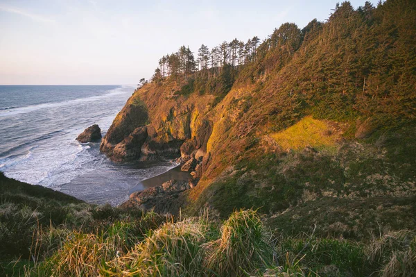 Coastline Cape Disappointment State Park Sunset — Stock Photo, Image