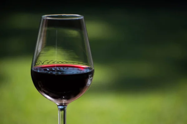 Glass Red Wine Close — Stock Photo, Image