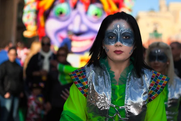 Valletta Malta Mar Portrait Carnival Dancer International Carnival Malta 6Th — Stock Photo, Image