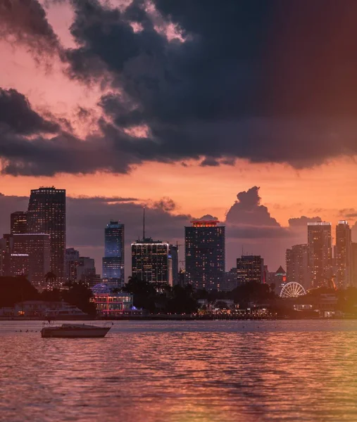 Niebo Zachód Słońca Miami Florida Usa Piękny — Zdjęcie stockowe