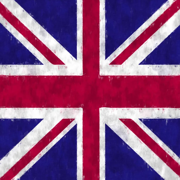 Reino Unido Pintura Óleo Reino Unido Emblema Desenho Lona — Fotografia de Stock