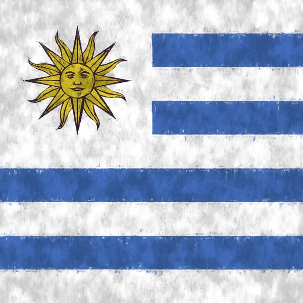 Uruguai Pintura Óleo Tela Desenho Emblema Uruguaio — Fotografia de Stock