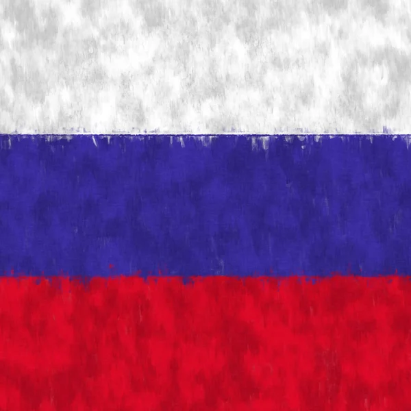 Russia Pittura Olio Emblema Russo Disegno Tela — Foto Stock